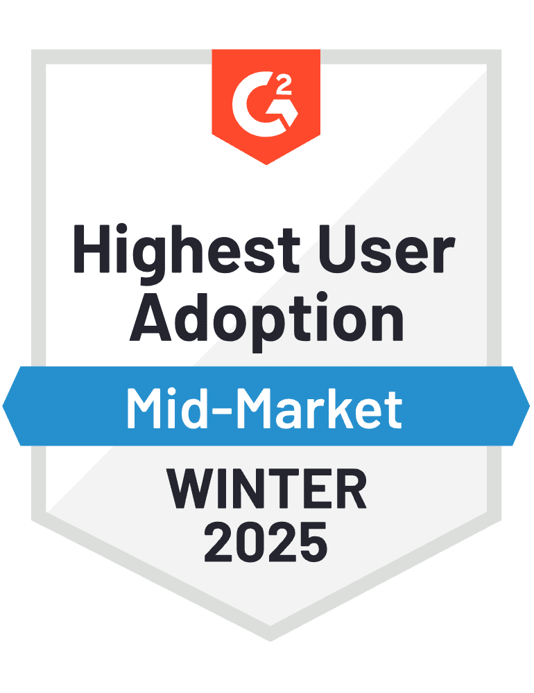 highest user adoption – mid market g2